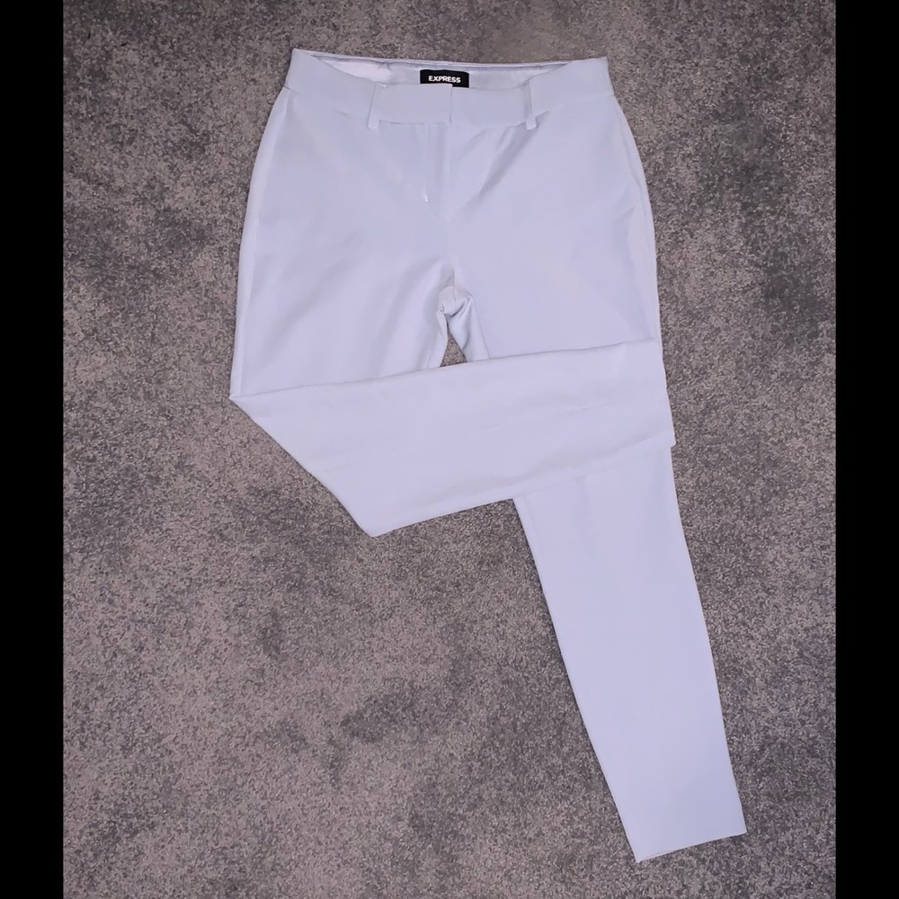 Express Powder Blue Skinny Mid Rise Dress Pants in Size 2, Length Short
